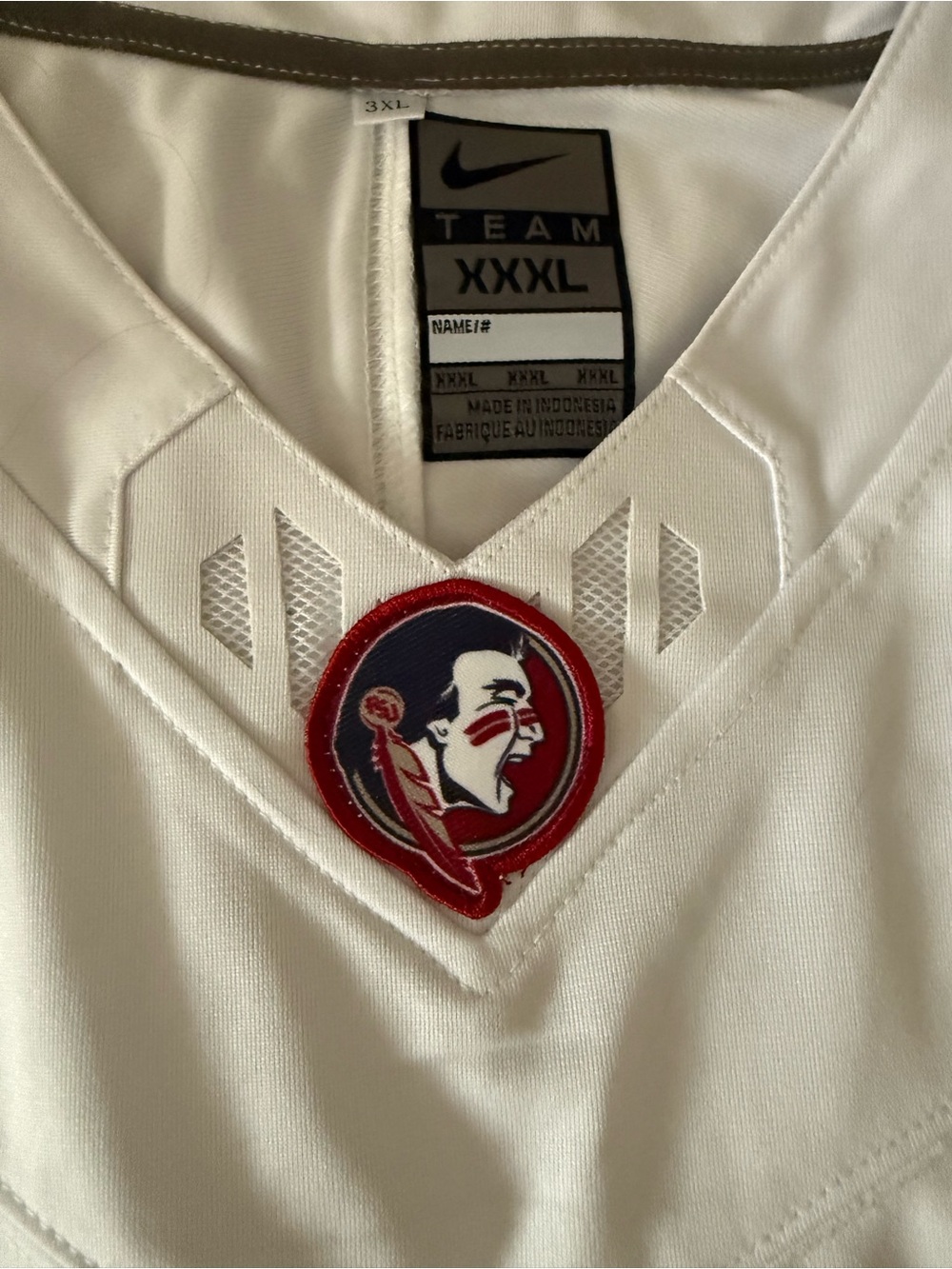 Nike White Jersey with Red and Black Patch — XXXL - Picture 4 of 6